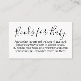 Bücher für Babykarten Begleitkarte