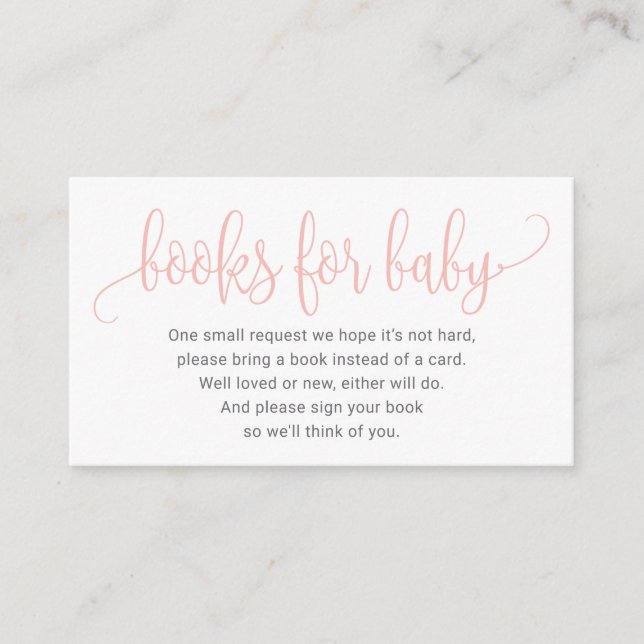 Bücher für Babykarten Begleitkarte (Vorderseite)