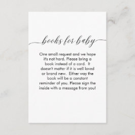 Bücher für Babykarten Minimalistisch einfach Begleitkarte