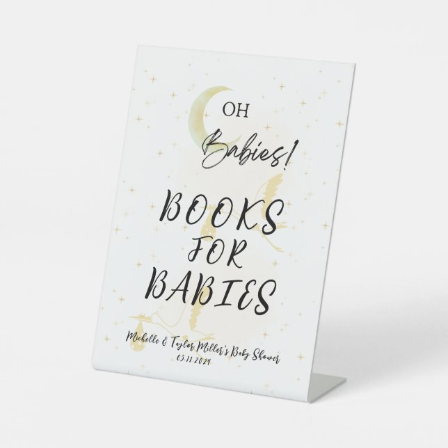 Bücher für Babys Babydusche Schild (Vorderseite)