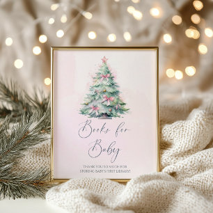 Bücher für Babysigne Winter rosa Bücher für Kinder Poster