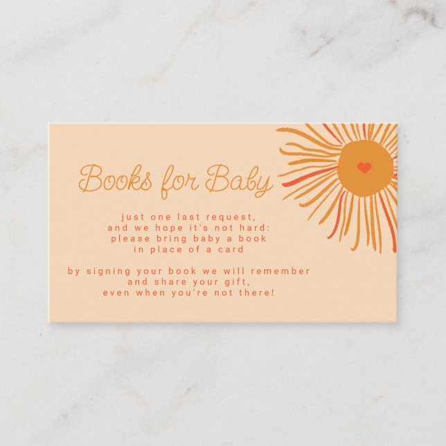 Bücher für das Baby bringen eine Babydusche mit Bü Begleitkarte (Vorderseite)