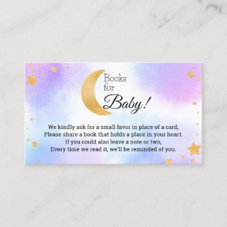 Bücher für das Baby über dem Mond Begleitkarte