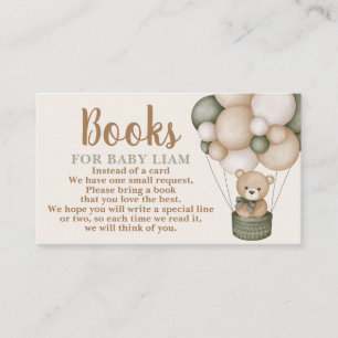 Bücher für den grünen Teddy-Bär mit Baby Request C Begleitkarte