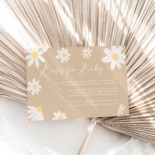 Bücher für die Babykarte Daisy Beige Mitteilungskarte