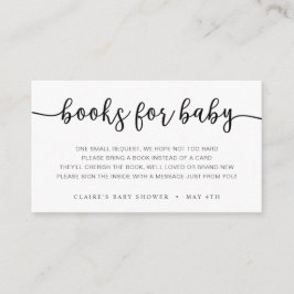 Bücher für die Babysteckkarte Begleitkarte