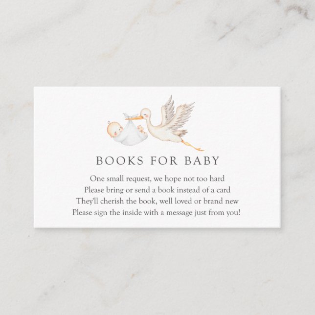 Bücher für die Babysteckkarte Begleitkarte (Vorderseite)