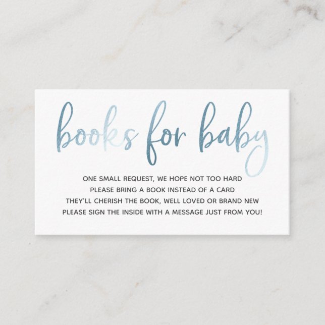 Bücher für die Babysteckkarte Begleitkarte (Vorderseite)