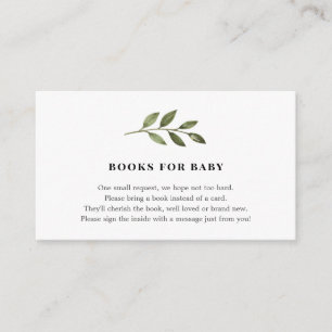 Bücher für die Babystichkarte Begleitkarte