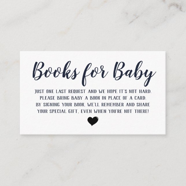 Bücher für die Babyverpackungskarte Begleitkarte (Vorderseite)