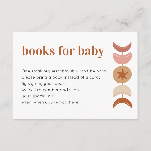 Bücher für die Einladungskarte für Babydusche (Vorderseite)