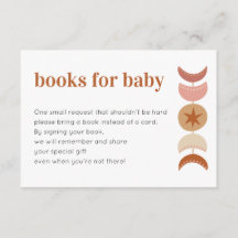 Bücher für die Einladungskarte für Babydusche