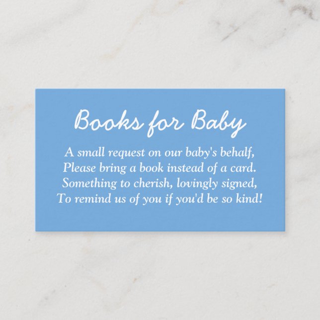 Bücher für die Minimalistisch Blue-Enclosure-Card  Begleitkarte (Vorderseite)