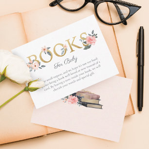Bücher für die Rose Blütenblütenblütenblütler Baby Begleitkarte