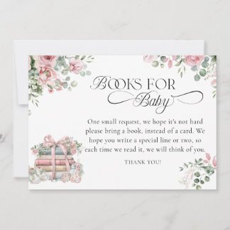 Bücher für ein neues Kapitel für Baby-Einlagekarte Einladung