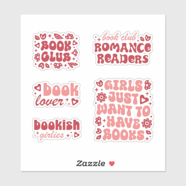 Bücher für Girl-Romantik-Bücher Aufkleber (Blatt)