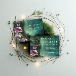 Bücher für junge, waldbezaubernde Pink-Pilze Begleitkarte