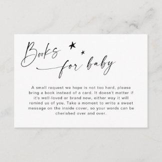 Bücher für Minimalistische Baby-Dusche Begleitkarte