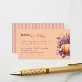 Bücher für Niedliche Baby Pumpkin Baby Dusche Begleitkarte