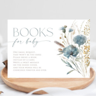 Bücher für staubige, blaue Wildblumen für Baby Begleitkarte