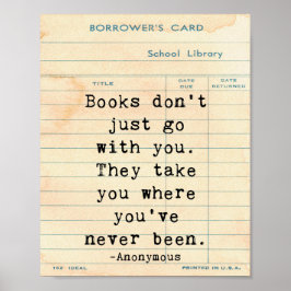 Bücher gehen nicht einfach mit, wenn Sie Wall Art  Poster