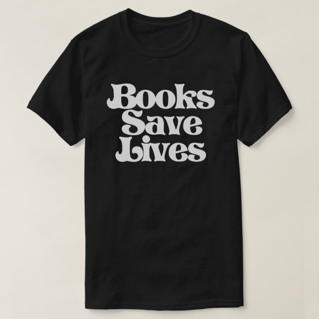 Bücher Gerettet Leben T-Shirt (Design vorne)