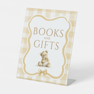 Bücher & Geschenke Teddybär Baby Shower Tischschil Sockelschild