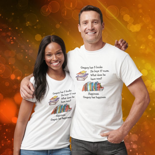 Bücher = Glück, Liebe zum Lesen T-Shirt (Von Creator hochgeladen)