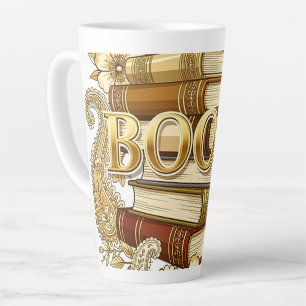 Bücher Gold-Ton-Kunst Leser Schriftsteller Bibliop Milchtasse