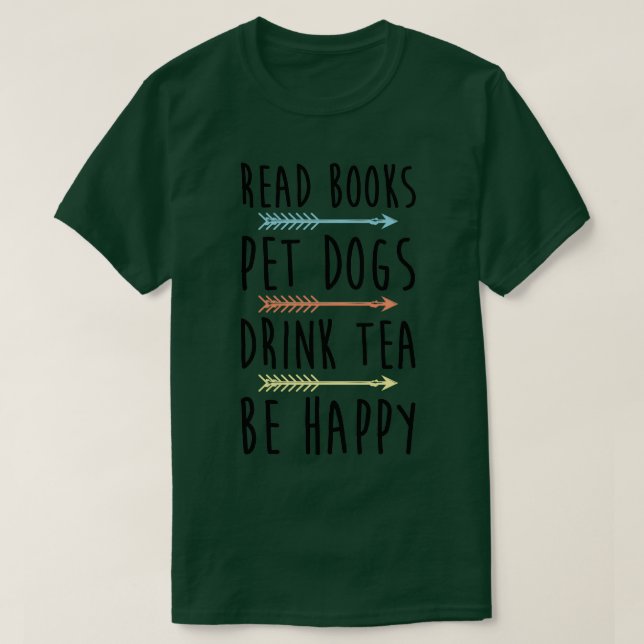 Bücher Haustiere Hunde trinken Tee sei glücklich (Design vorne)