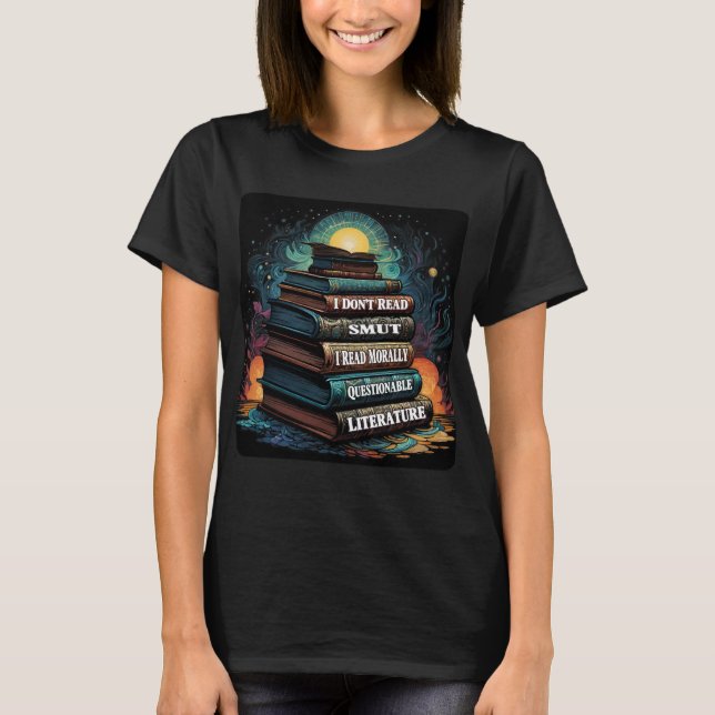 Bücher Humor T-Shirt (Vorderseite)
