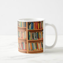 Bücher im Hintergrund der virtuellen Bibliothek