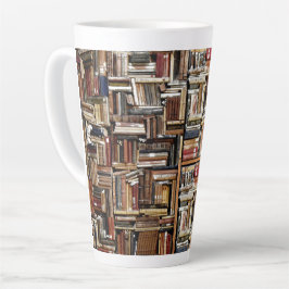 BÜCHER IN BIBLIOTHEK MILCHTASSE