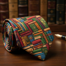 Bücher in den Regalen Krawatte