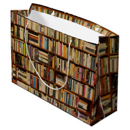 Bücher in der Bibliothek Geschenktasche Große Geschenktüte