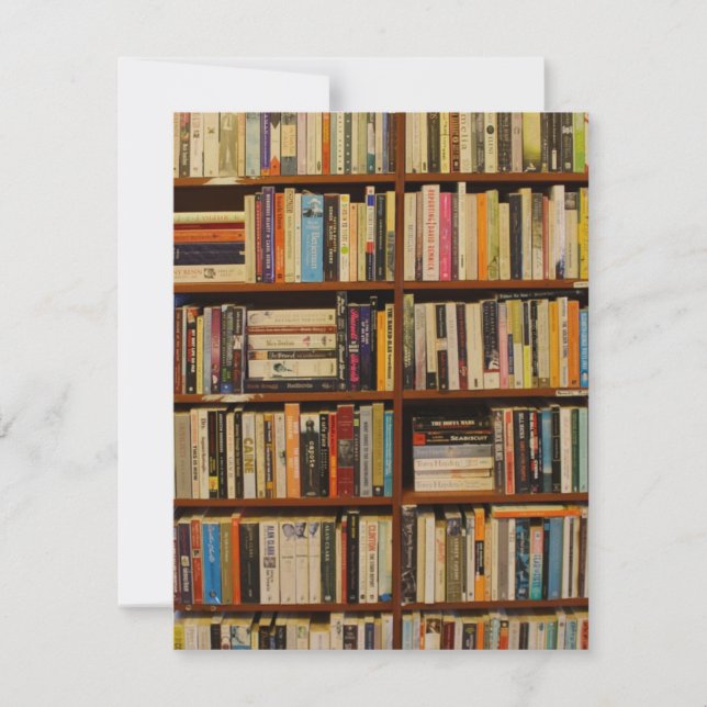 Bücher in der Bibliothek RSVP Karte (Vorderseite)