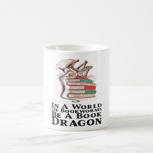 Bücher - in einer Welt der Buchwürmer ist ein Buch Kaffeetasse (Mittel)