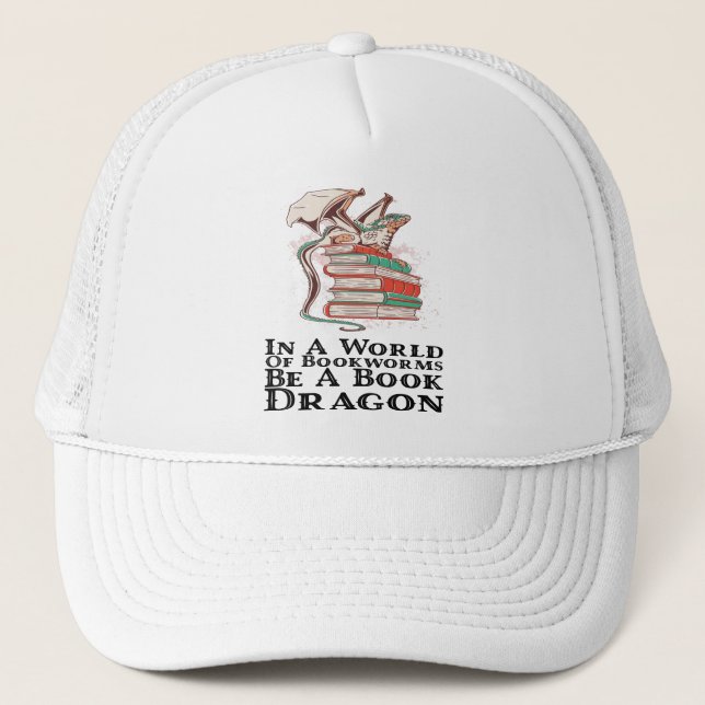 Bücher - In einer Welt der Buchwürmer ist ein Buch Truckerkappe (Vorderseite)