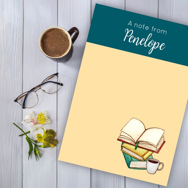 Bücher & Kaffee Post-it Klebezettel (Von Creator hochgeladen)