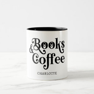 Bücher & Kaffee-Typografie Benutzerdefiniert Schwa Zweifarbige Tasse