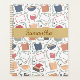 Bücher, Kerzen und Tee Planer