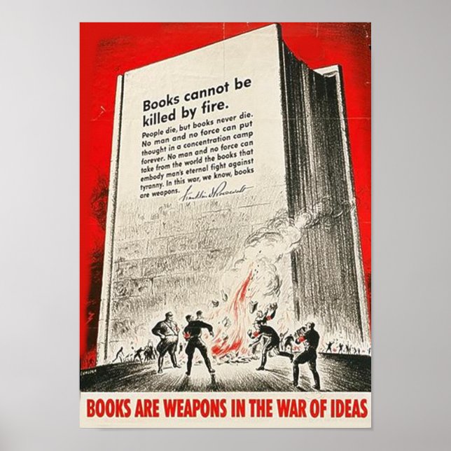 Bücher können nicht mit Feuerplakaten getötet werd Poster (Vorne)