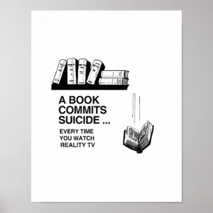 BÜCHER LEGEN SELBSTMORD FEST POSTER
