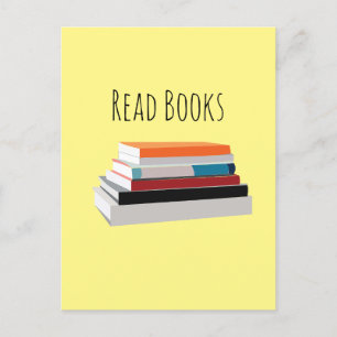 Bücher lesen Bücherliebhaber Postkarte