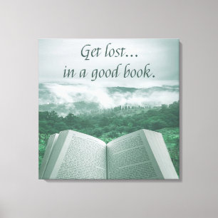 Bücher lesen, in einem guten Buch verlieren Leinwanddruck