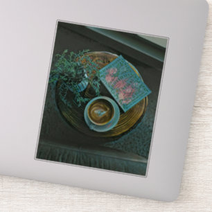 Bücher lesen, Kaffee trinken Aufkleber