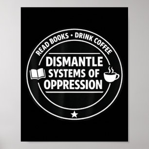 Bücher lesen Kaffee trinken Systeme der Poster