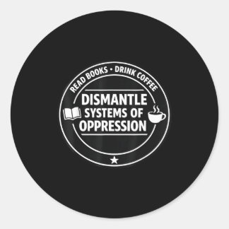 Bücher lesen Kaffee trinken Systeme von Runder Aufkleber