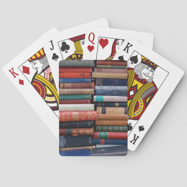 Bücher lesen Liebe Alte Bücher Spielkarten (Rückseite)
