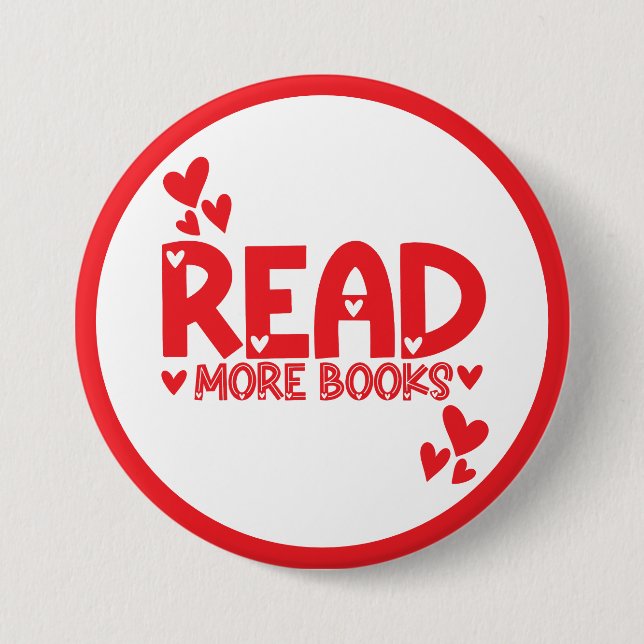 Bücher lesen Liebe  Button (Vorderseite)